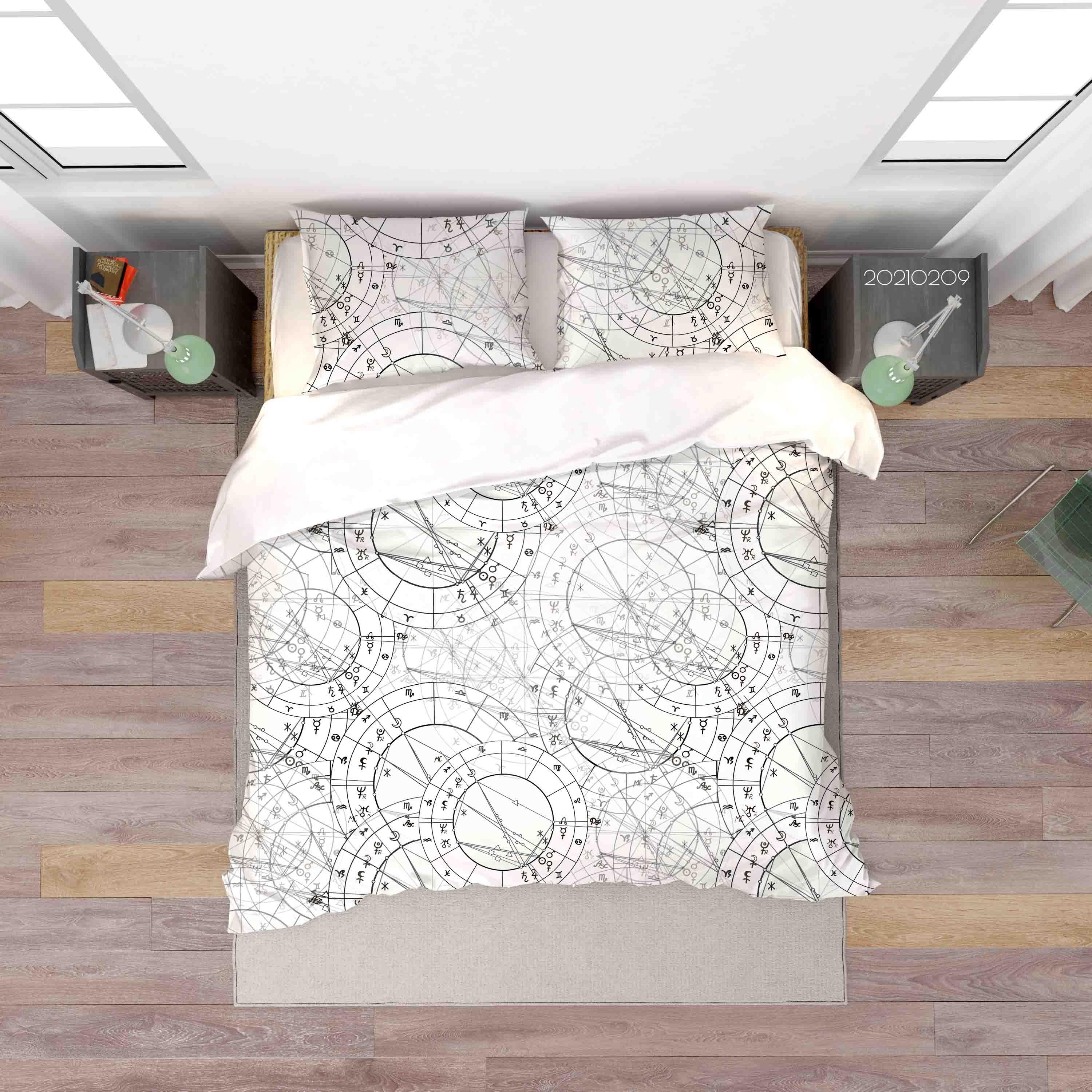 3D Abstract Geometric Pattern Quilt Cover Set Bedding Set Duvet Cover Pillowcases 286- Jess Art Decoration