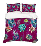 3D Succulent Plants Quilt Cover Set Bedding Set Pillowcases 10- Jess Art Decoration