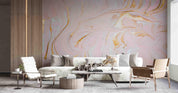 3D Pink Gold Marble Texture Wall Mural Wallpaper GD 2556- Jess Art Decoration