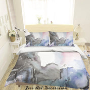 3D Abstract Watercolor Painting Quilt Cover Set Bedding Set Pillowcases 49- Jess Art Decoration