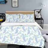 3D Blue Peacock Floral Quilt Cover Set Bedding Set Pillowcases 10- Jess Art Decoration