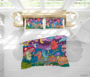 3D Abstract Color Monster Graffiti Quilt Cover Set Bedding Set Duvet Cover Pillowcases 17- Jess Art Decoration