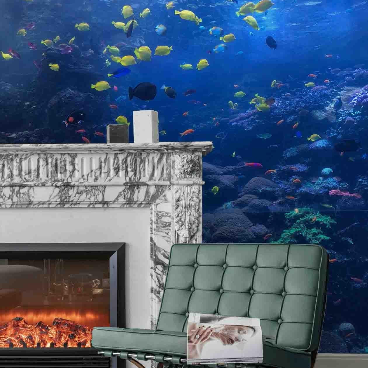3D Fish Coral Seabed Wall Mural Wallpaper 93- Jess Art Decoration