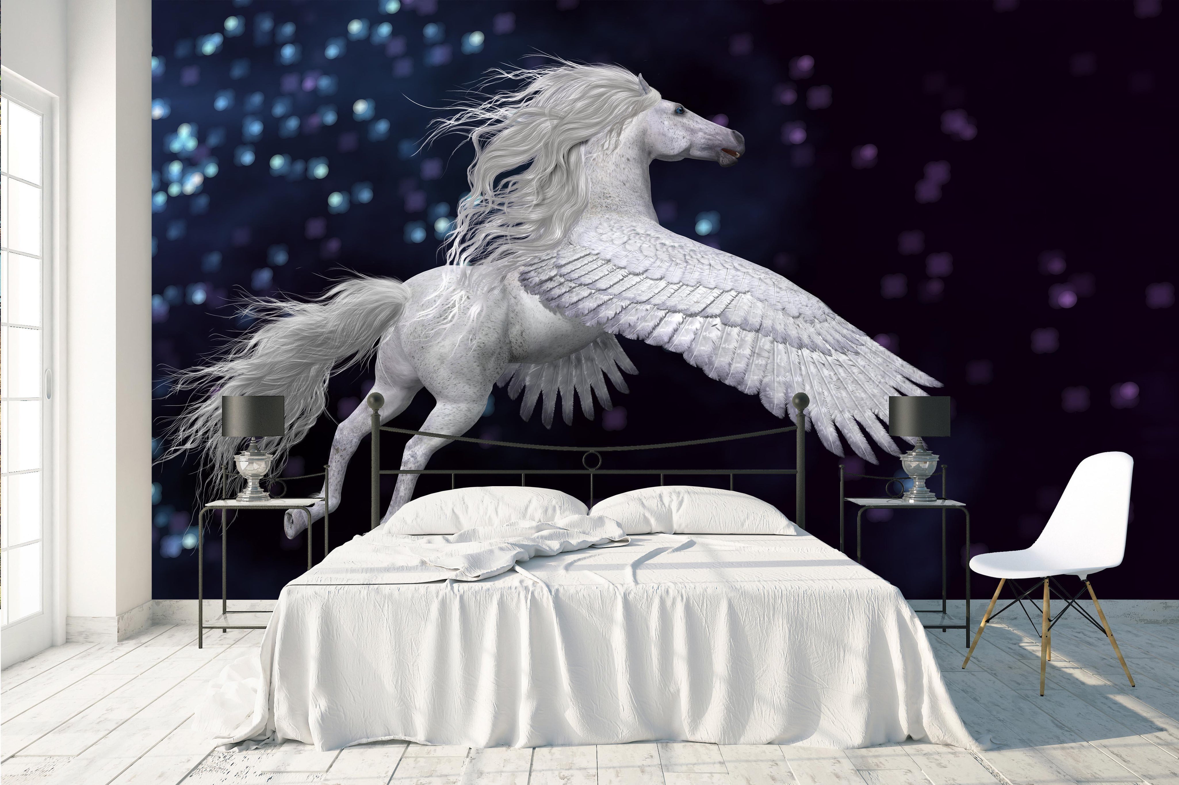 3D Blue Sky Flying Horse Wall Mural Wallpaper 58- Jess Art Decoration