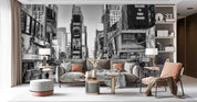 3D City Building Black White Photo Wall Mural WallpaperSWW5142- Jess Art Decoration