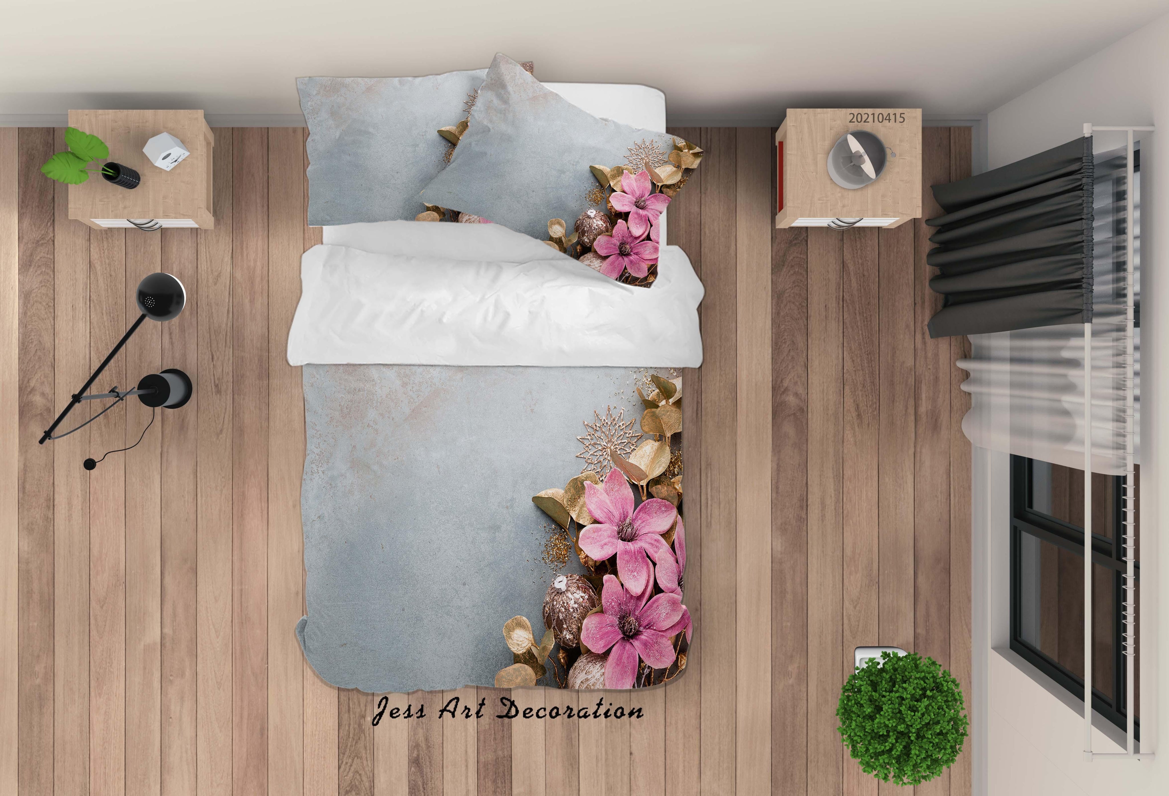 3D Hand Drawn Pink Floral Quilt Cover Set Bedding Set Duvet Cover Pillowcases 136- Jess Art Decoration