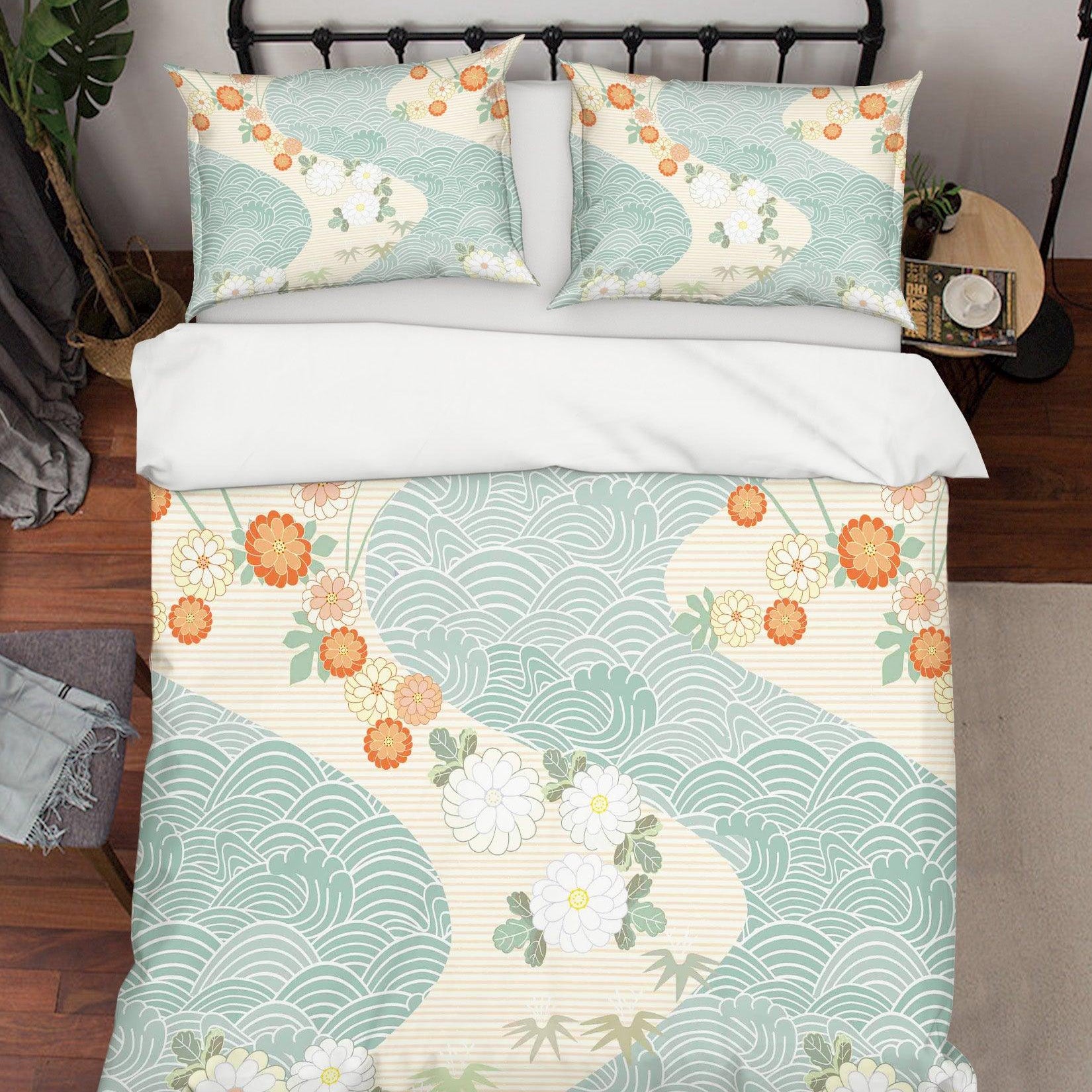 3D Abstract Floral Texture Quilt Cover Set Bedding Set Pillowcases 43- Jess Art Decoration