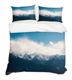 3D Mountain Peak Sky Quilt Cover Set Bedding Set Pillowcases 66- Jess Art Decoration