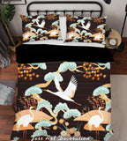 3D White Crane Trees Quilt Cover Set Bedding Set Pillowcases 41- Jess Art Decoration