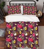 3D Fruit Green Leaves Quilt Cover Set Bedding Set Pillowcases 211- Jess Art Decoration