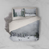 3D Snow Pine Forest Quilt Cover Set Bedding Set Pillowcases 93- Jess Art Decoration