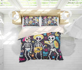 3D Music Skeleton Quilt Cover Set Bedding Set Pillowcases 95- Jess Art Decoration