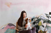 3D Watercolor Pink Mountain Wall Mural Wallpaper SWW 2- Jess Art Decoration