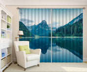 3D Blue Mountain Forest Surface Curtains and Drapes SF- Jess Art Decoration