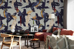 3D tropical birds seamless pattern wall mural wallpaper 91- Jess Art Decoration