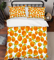 3D Orange Pattern Quilt Cover Set Bedding Set Pillowcases 48- Jess Art Decoration