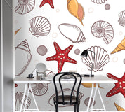 3D Cartoon Starfish Shell Wall Mural Wallpaper 28- Jess Art Decoration