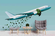 3D Plane Leaves Wall Mural Wallpaper LXL 787- Jess Art Decoration