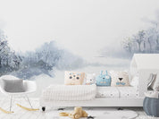 3D Watercolor Winter Forest Wall Mural Wallpaper LQH 157- Jess Art Decoration