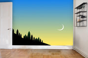 3D Starry Sky Moon Forest Wall Mural Wallpaper 26- Jess Art Decoration