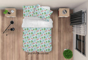 3D Hand Drawn Watermelon Coconut Tree Quilt Cover Set Bedding Set Duvet Cover Pillowcases 239- Jess Art Decoration