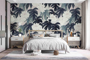 3D Vintage Idyllic White Flowers Green Leaves Watercolor Wall Mural Wallpaper GD 3608- Jess Art Decoration