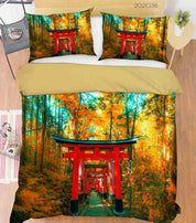 3D Autumn Nature Landscape Quilt Cover Set Bedding Set Duvet Cover Pillowcases 160- Jess Art Decoration