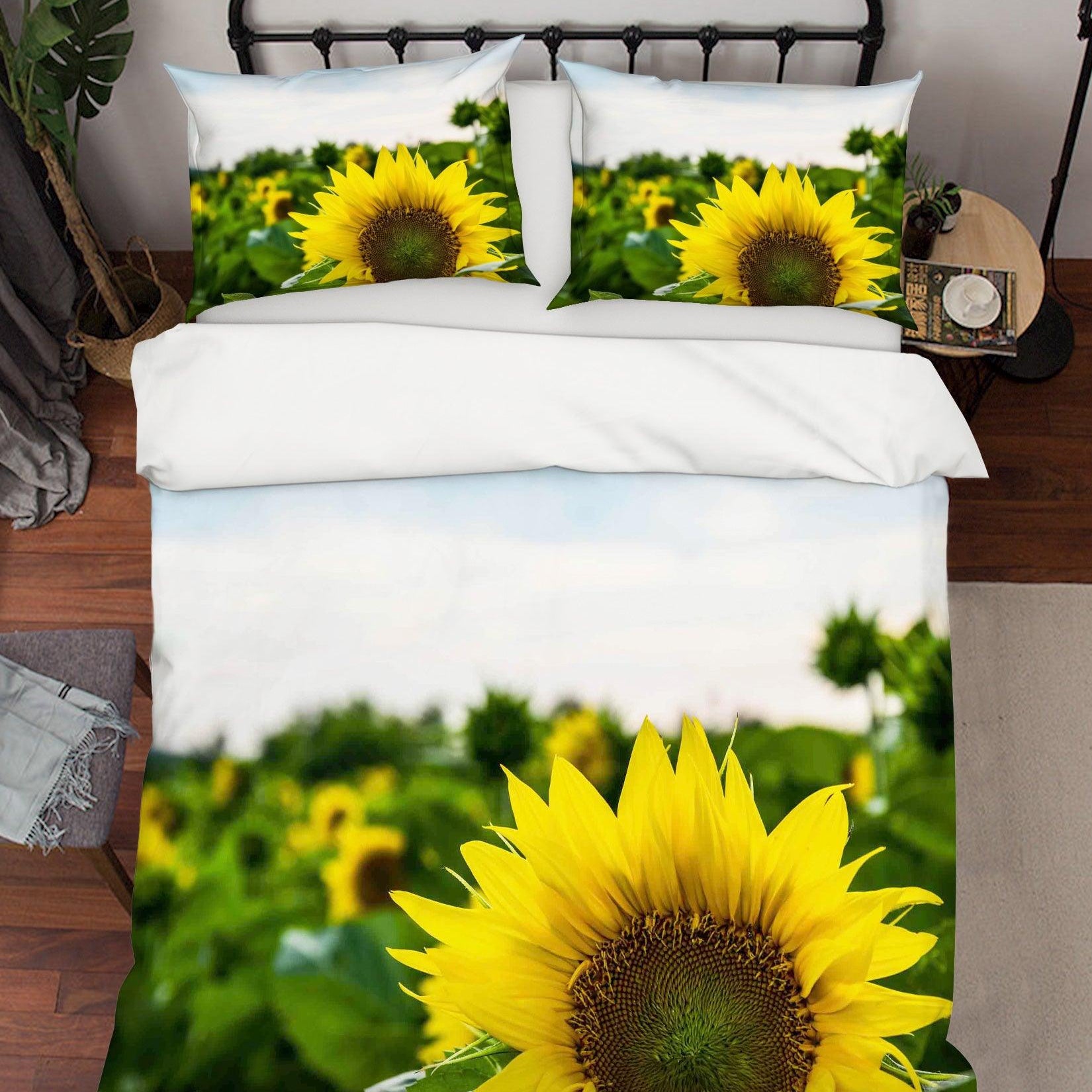 3D Sunflower Yellow Quilt Cover Set Bedding Set Duvet Cover Pillowcases LQH A156- Jess Art Decoration