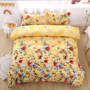 3D Hand Drawn Yellow Floral Quilt Cover Set Bedding Set Duvet Cover Pillowcases 517- Jess Art Decoration