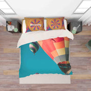 3D Hot Air Balloon Quilt Cover Set Bedding Set Pillowcases 128- Jess Art Decoration