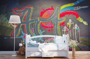 3D Abstract Colorful Paint Graffiti Wall Mural Wallpaper 65- Jess Art Decoration