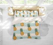3D Pineapple Stripes Quilt Cover Set Bedding Set Pillowcases 44- Jess Art Decoration