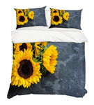 3D Yellow Sunflower Quilt Cover Set Bedding Set Pillowcases 45- Jess Art Decoration