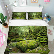 3D Green Forest Landscape Quilt Cover Set Bedding Set Duvet Cover Pillowcases 253- Jess Art Decoration