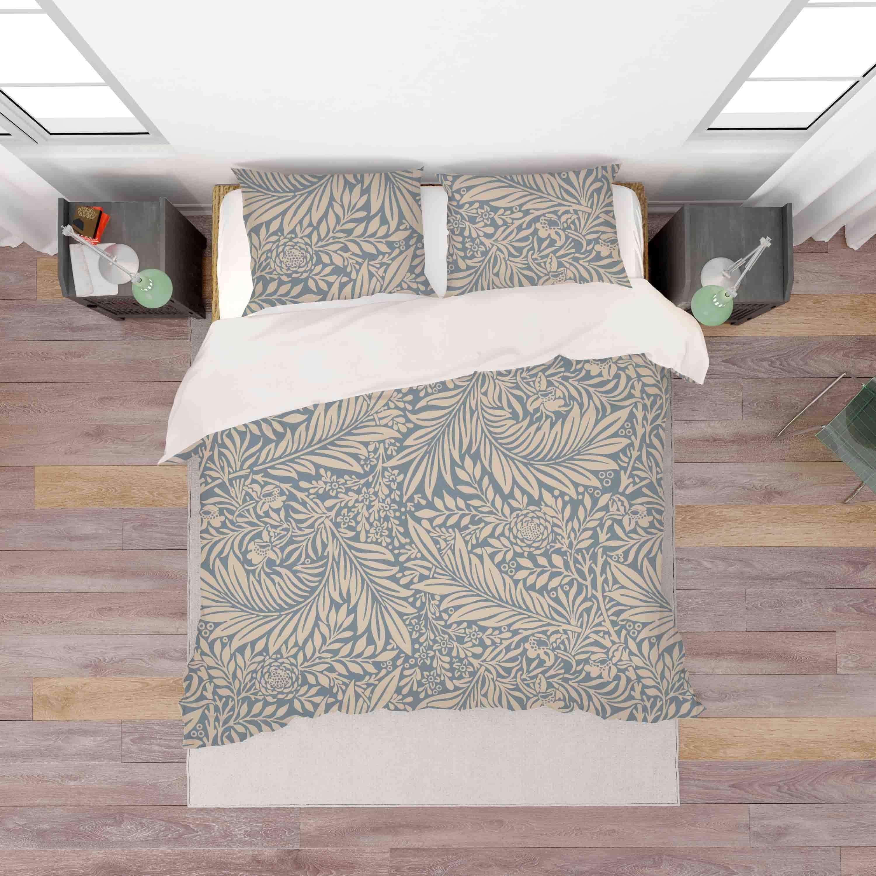 3D Vintage Plant Leaves Quilt Cover Set Bedding Set Duvet Cover Pillowcases LXL- Jess Art Decoration