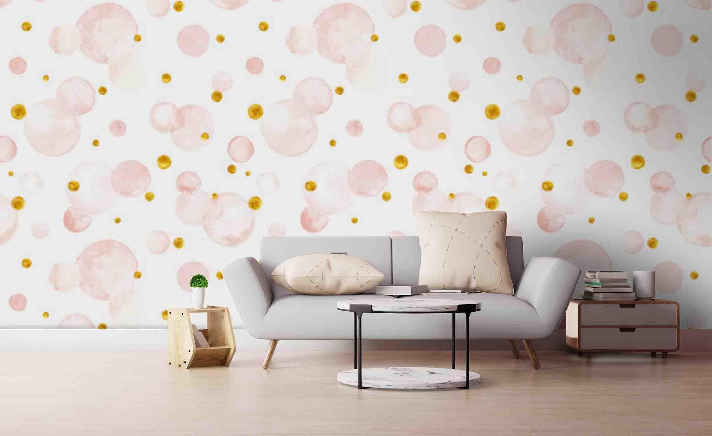 3D Watercolor Pink Bubble Wall Mural Wallpaper 53- Jess Art Decoration