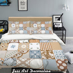 3D Color Plaid Decorative Pattern Quilt Cover Set Bedding Set Pillowcases  153- Jess Art Decoration