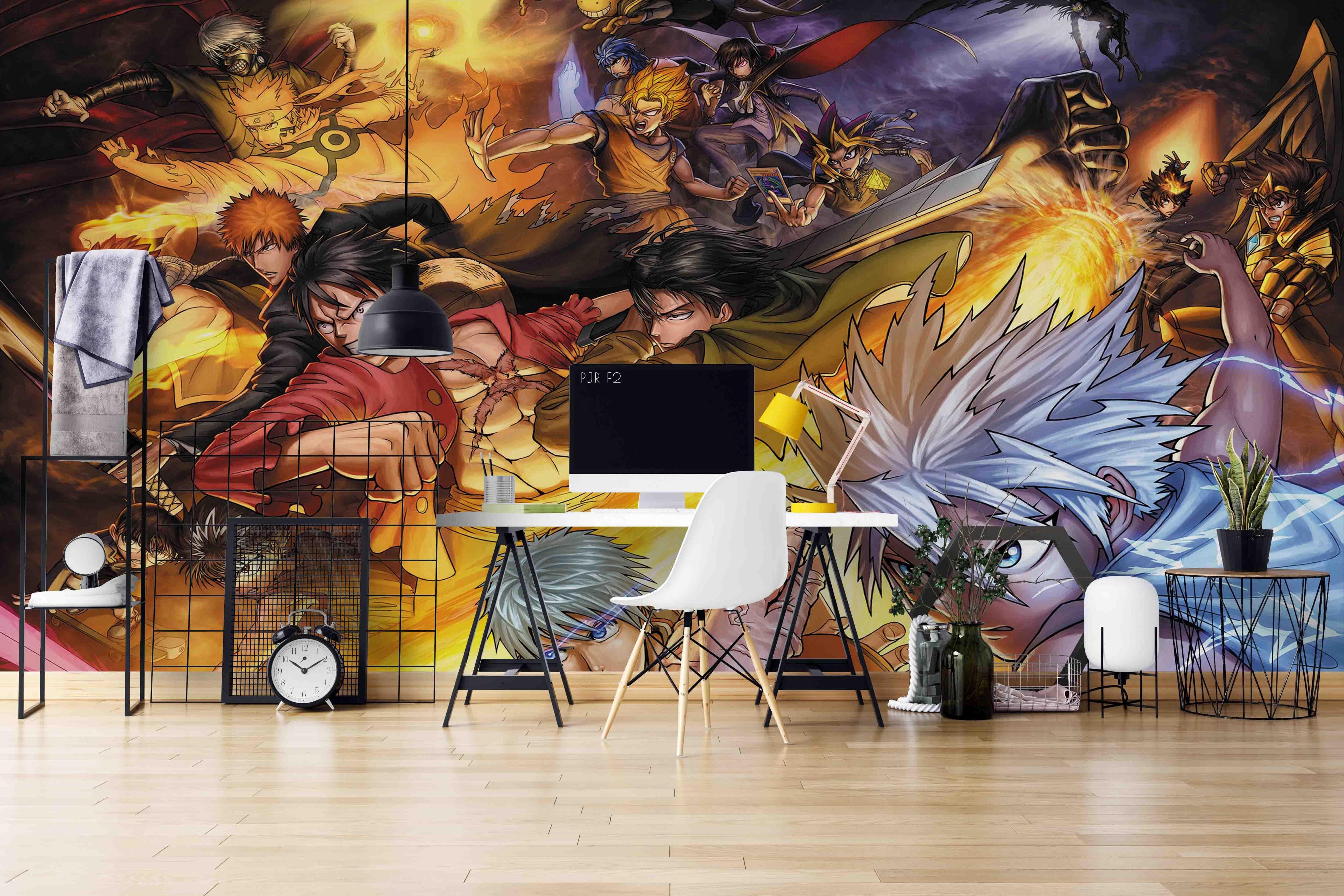 3D Anime Battle Design anime battle character mural wall mural wallpaper for teen room - view 2