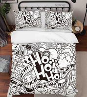 3D Abstract Cartoon Art Doodle Quilt Cover Set Bedding Set Duvet Cover Pillowcases 14- Jess Art Decoration