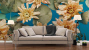 3D flowers leaves wall mural wallpaper 15- Jess Art Decoration