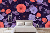 3D color cartoon flower pattern wall mural wallpaper 31- Jess Art Decoration