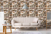 3D Vintage Letter Pattern Wall Mural Wallpaper LXL 1140- Jess Art Decoration