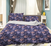 3D Plant Leaves Flower Pattern Quilt Cover Set Bedding Set Duvet Cover Pillowcases WJ 9120- Jess Art Decoration