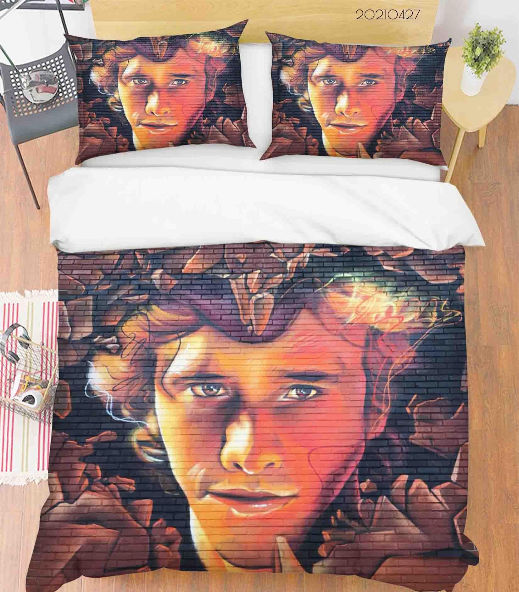3D Abstract Character Artistic Graffiti Quilt Cover Set Bedding Set Duvet Cover Pillowcases 136- Jess Art Decoration