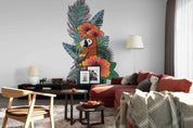 3D Floral Leaves Parrot Wall Mural Wallpaper 54- Jess Art Decoration