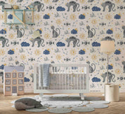3D Boho Cat Pattern Seamless Wall Mural Wallpaper SWW4909- Jess Art Decoration
