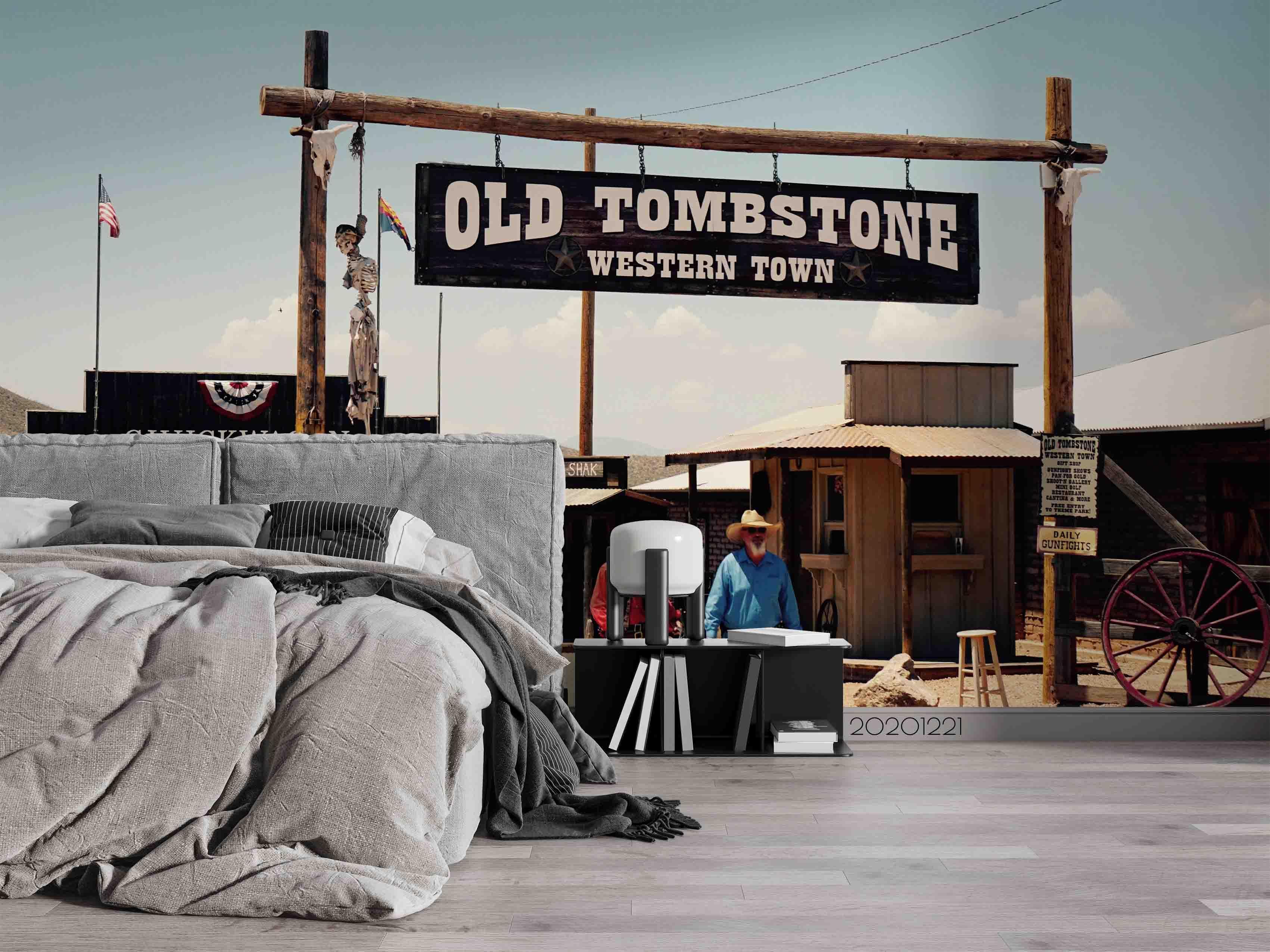 3D Western Cowboy Wall Mural Wallpaper LQH 89- Jess Art Decoration
