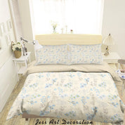 3D Yellow Blue Flowers Quilt Cover Set Bedding Set Duvet Cover Pillowcases SF21- Jess Art Decoration