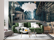 3D Industrial Iron Frame Factory Wall Mural Wallpaper GD 2700- Jess Art Decoration