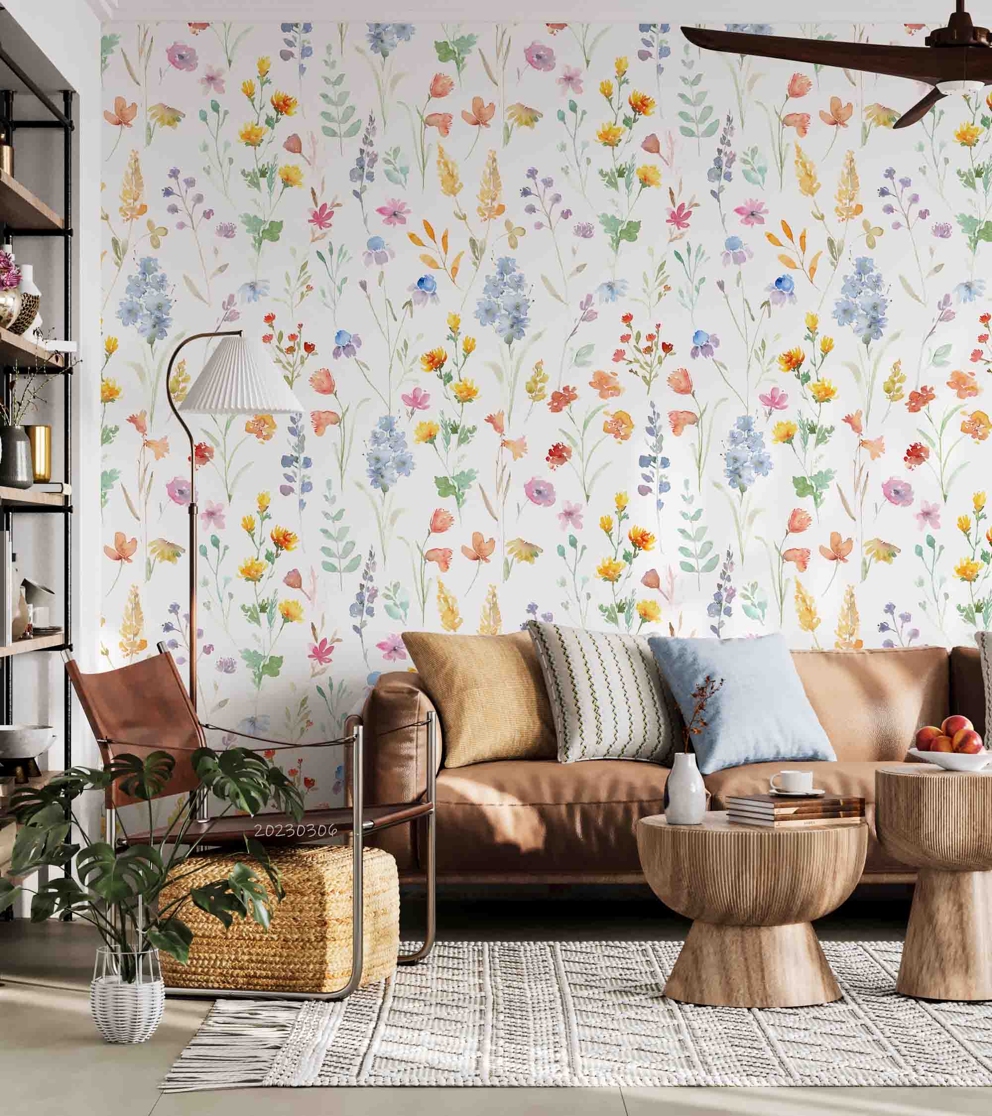 3D Watercolor Floral Wall Mural Wallpaper GD 1676- Jess Art Decoration